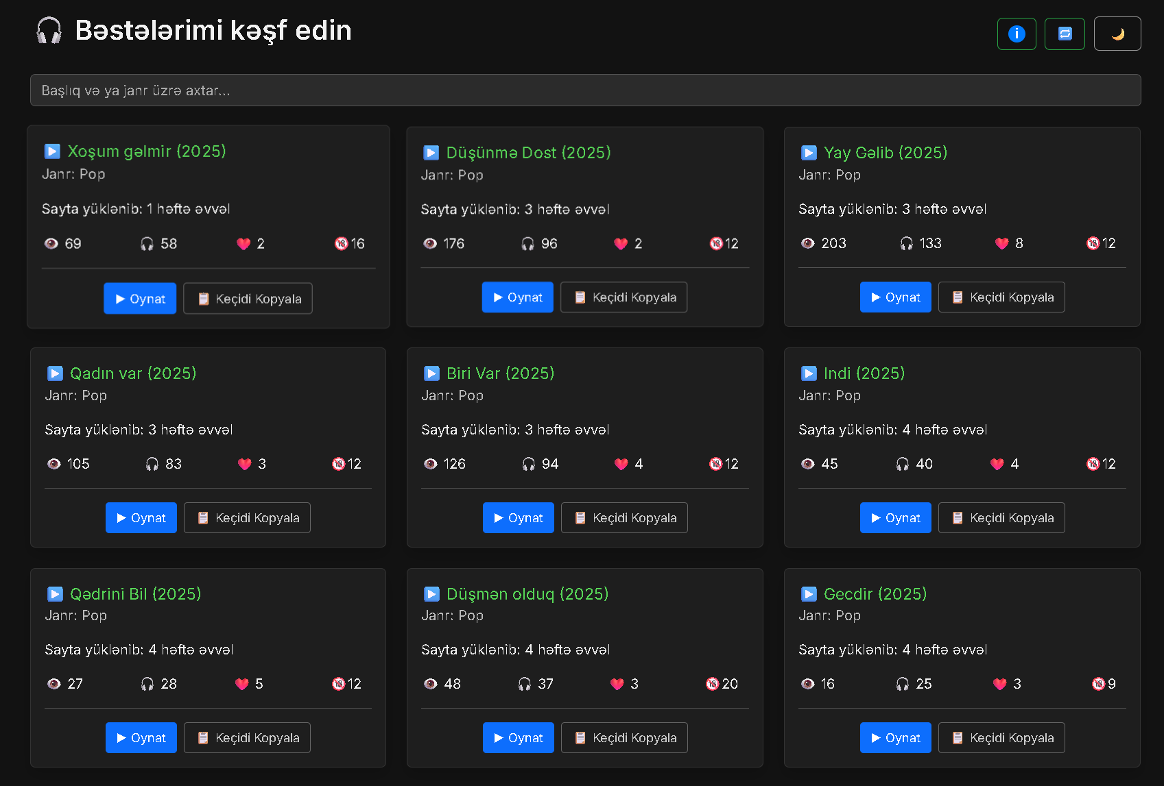 Rasimmax Music Platform screenshot